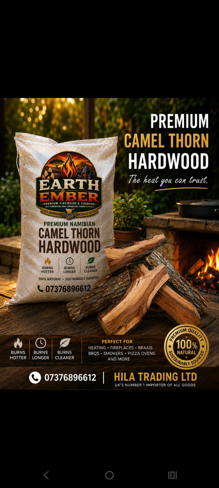 Premium Camelthorn hardwood